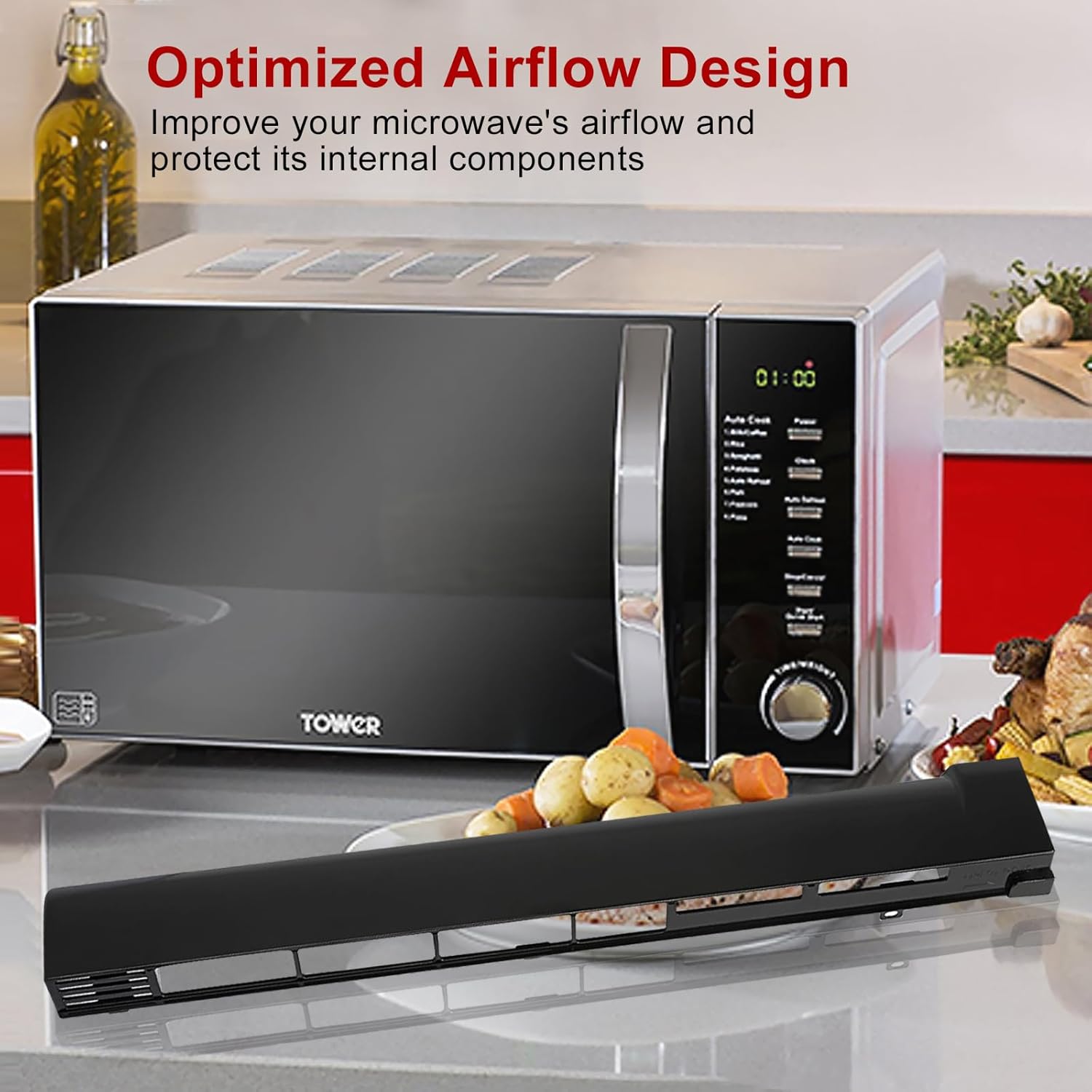 MDX61912701 Replacement Microwave Vent Grille for LG AP5202555,2119394, AH3535252, EA3535252,LMV2031ST,LMH2016ST,LMHM2237BD,LMHM2017SB